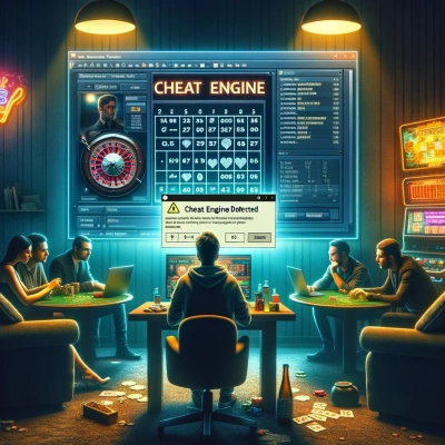 una persona seduta davanti a uno schermo del computer che mostra l'interfaccia del software Cheat Engine