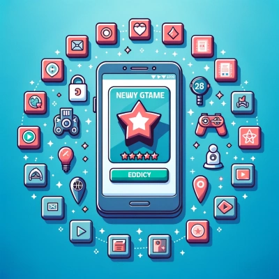 Mostra uno smartphone che visualizza un gioco appena pubblicato sul Play Store.